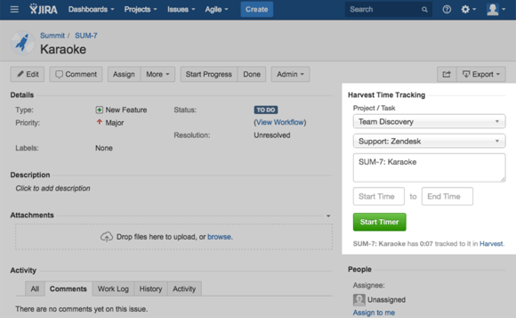 JIRA Widget for Platform page