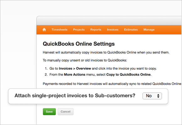 QBO Sub-customer setting