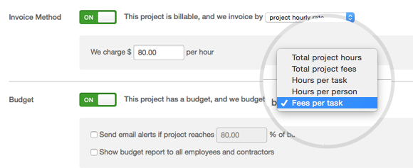 New Feature: Budget by Task Fees - Harvest