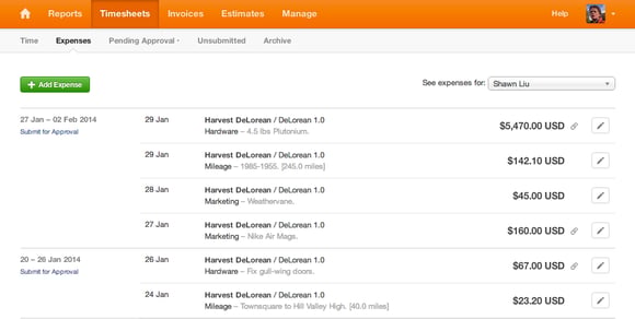 New Harvest Expenses