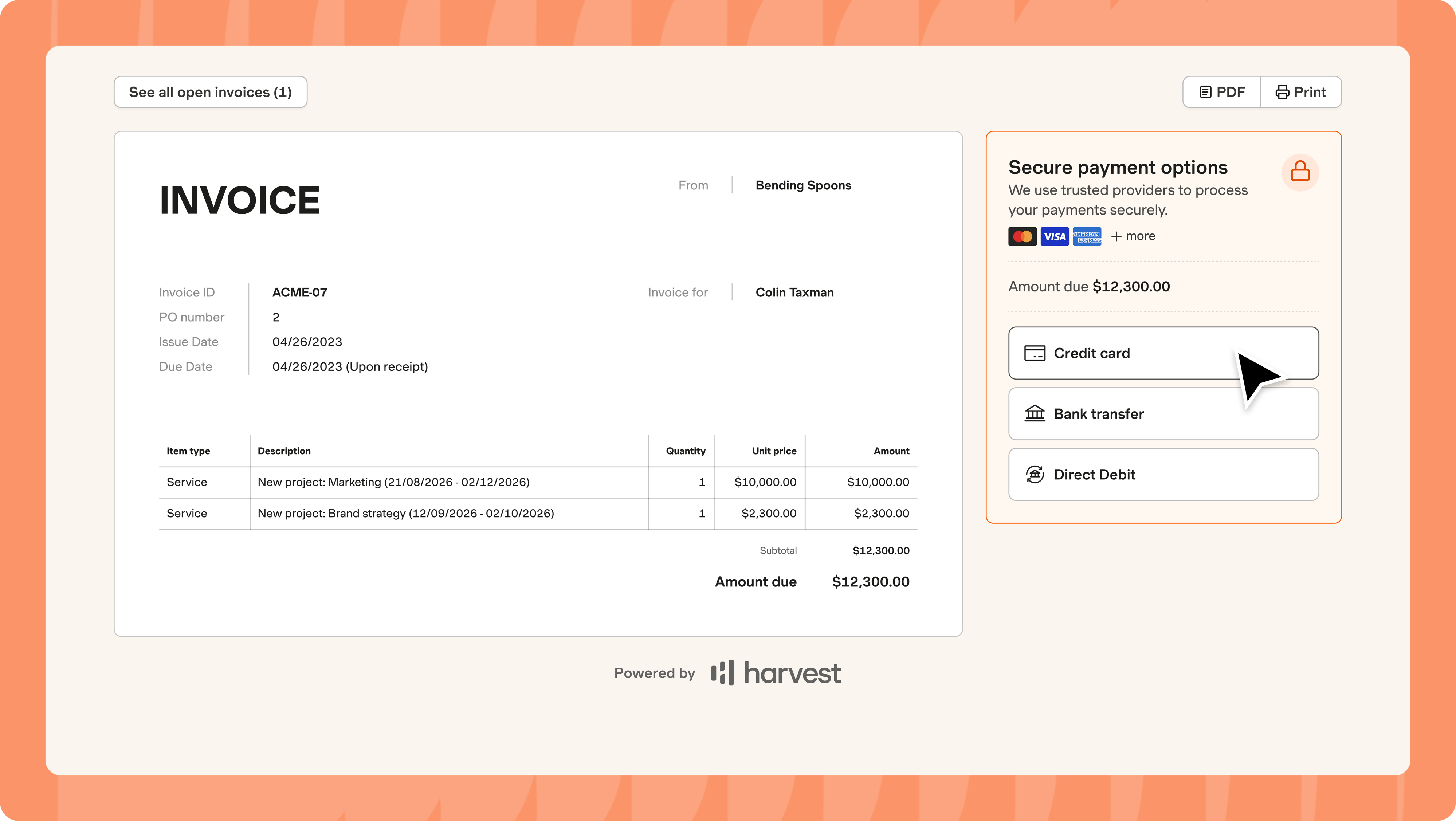 Invoice Tim Time Tracking and Invoicing Software | Harvest