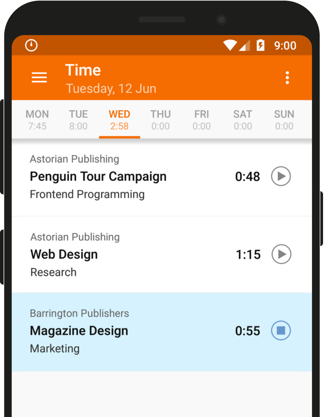 Time Tracking App for Android | Harvest