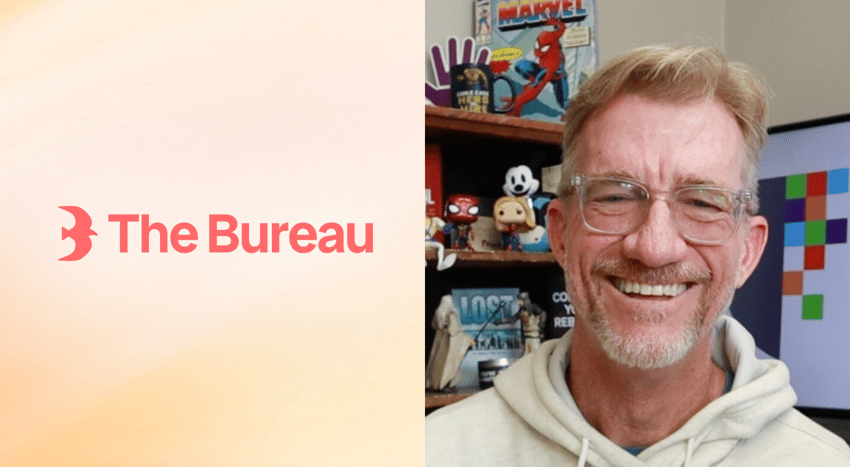 Logo of The Bureau and photo of Carl Smith