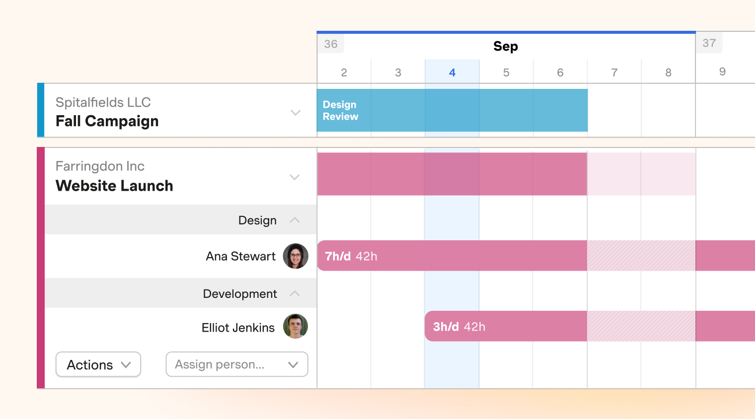 Schedule at a glance